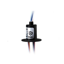 Hat Type Capsule Slip Ring 22mm 6 Wires 2A Black Power Collection Ring for Monitor Robot Surveillance System Drone