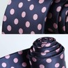 HISDERN Extra Long Polka Dots Tie Handkerchief Men's Necktie &