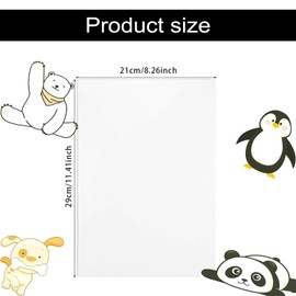 JINJUMEI Sticker Paper for Printing, 10 Sheets A4 Inkjet Vinyl Stickers, Printable Vinyl Sticker, Paper, Transparent Vinyl Sticker Film for Laser and Inkjet Printers