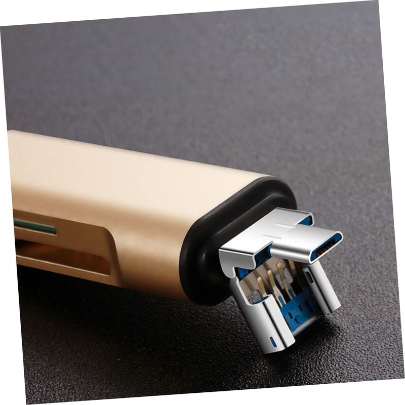 LABRIMP Card Reader Slots USB OTG Adapter for Mobile and