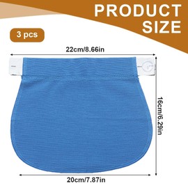 SGERUFZ 4 Stück Hosenverlängerung, Hosenverlängerung Schwangerschaft, Hosenknopfverlängerung, Umstandshosen Knopfverlängerung (schwarz, grau, hellblau, blau)