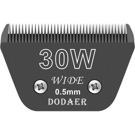 Wide Blades for Dog Grooming,Compatible with Andis,Oster A5,Wahl km10 Dog Clippers,(Black, 30W-0.5mm)