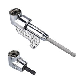 2 Pcs Right Angle Drill Attachment, 105° Drill Driver & 90° Adaptor for Tight Corner Workspaces, Screwing & Drilling