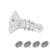 200Pcs Self Drilling Screw Countersunk Cross Stainless Steel 13mm Length