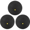 3PCS One Yellow Dot Squash Low Speed Sports Rubber Balls