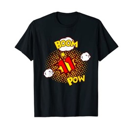 Comic Birthday 11 Years T-Shirt Boy 11th Birthday Cartoon T-Shirt
