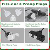 25 Sets Plug Protectors Covers and Weatherproof Gaskets, Outdoor Waterproof