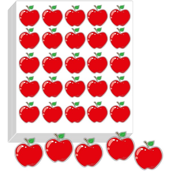 Apple Shape Stickers 1 Inch Mini Apples for Teachers Reward