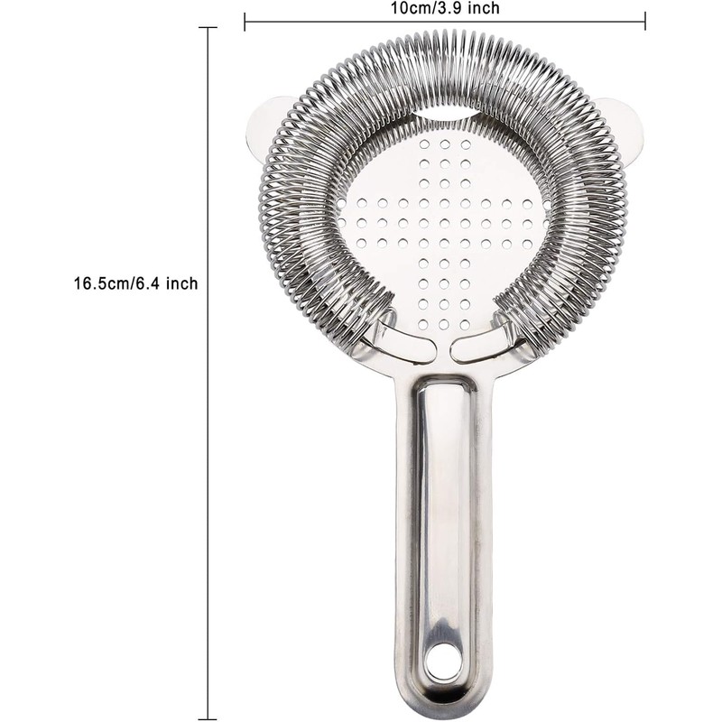 Zhenghebuy Cocktail Strainer,Ice Filters for Drinks,Cocktail Filter,Handle Bar Strainers,Practical and