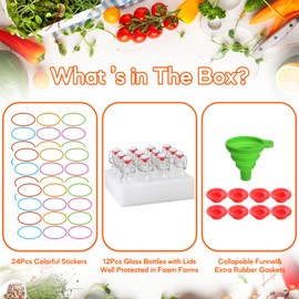 AuroTrends Swing Top Glass Bottles 4 oz 12Pack, Flip Top Glass Bottles with Airtight Flip Lids for Vanilla Extract Bottles/Home Brewing/Beverages/Oil (4 fl. oz, Set of 12)