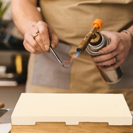 SEWACC Refractory Brick Welding Bricks Soldering Boards Soldering Parts Soldering Block Soldering Panel for Jewelry Soldering Board for Melting White Honeycomb Component Quartz