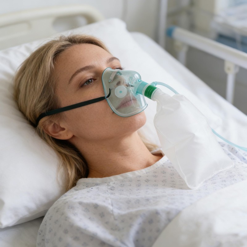 ANSNF High Flow Oxygen Mask for Adult, Non-Rebreather with Reservoir