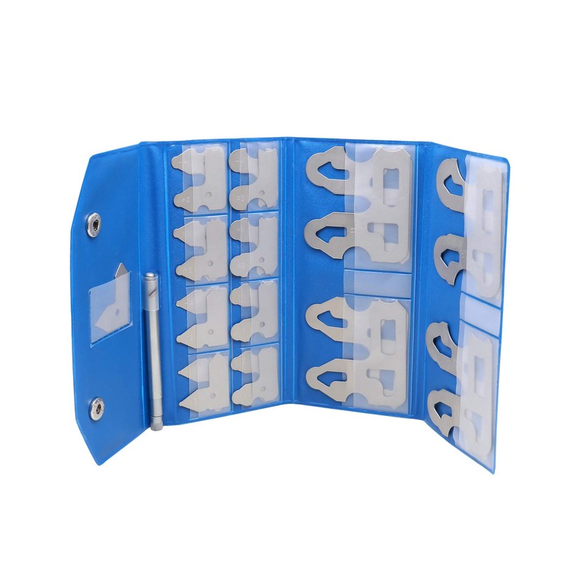 Accusize Industrial Tools 25 Pc Radius Gage Set, Fractional, 1/64-1/2''