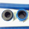 48" Blue Stainless Flexible Radiator Hose Kit w/Blue End Caps