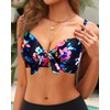 Bikini con aros para mujer, parte superior de traje de