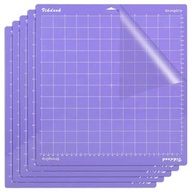 VIKDOOK Cutting Mat for Cricut 12” X12” Variety Grip Sticky Cutting Mats 5 Pack Purple Color Strong Grip