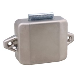 RDEXP 26mm Opening Hole Pearl Nickel Keyless Push Button Cabinet Latch Knobs for Motorhome Caravan Cabinet Door Set of 5