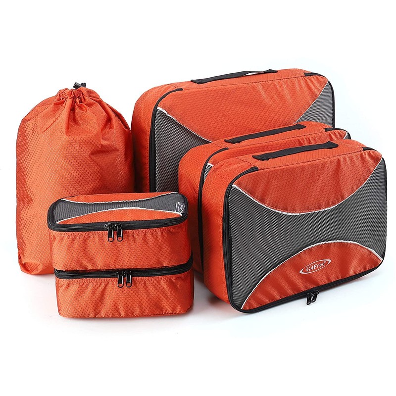 G4Free Packing Cubes 6 Set Travel Storage Bags Packing Organizer