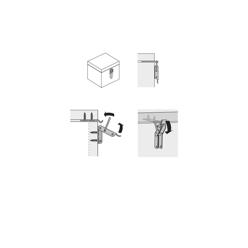 Hettich 89243 Box Lock 18 x 74 mm Galvanised Steel