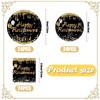 SKTMH 72Pcs Retirement Plates and Napkins Set Black and Gold