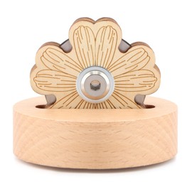 Daisy Thread Cutter,Sewing Yarn Snip Cutters Tabletop Blade Save Wood Carving Thread Snips with Anti-Slip Stand,Yarn Cutter Threads Cutting Tools for Sewing Seam(Brown,Size:2.36 * 2.91inch)