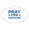 CafePress Pray for Ukraine Oval Car Bumper Sticker(10-Pack)