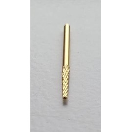 A+Elite Acrylic Gel Nail Art Manicure Pedicure Drill Bit Burr File TAPER D2.3x14.5mm 3/32" Shaft Gold Tungsten Carbide
