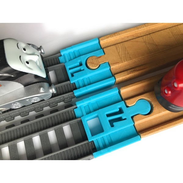 TRAINLAB Track Adapters Compatible with Trackmaster (2014+) to Wooden Railway