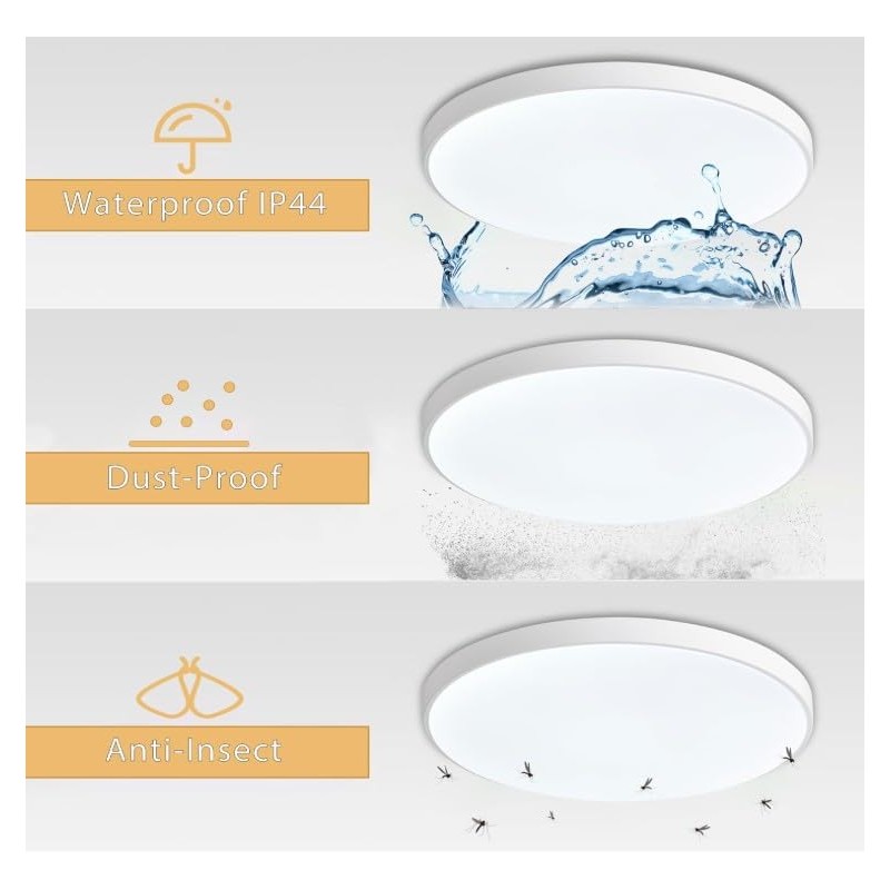 THE BATH PLUS TB+ LED Ceiling Light Fixture 6000K Cool