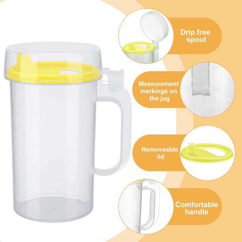 Newtay 6 Pack Early Learning Kids Easy Pouring Mini Pitchers