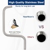 NearMoon S Shape Shower Extension Arm with Flange, Stainless Steel