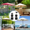 6pcs Umbrella Base Stand Replacement Parts, Black Plastic Umbrella Stand