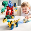 iPlay, iLearn Kids Dinosaur Transforme Robot Toy, Magnetic Construction Trucks