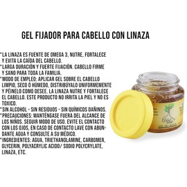 Gel Fijador de Cabello Árbol Verde | A Base de Linaza | Fijación Moderada | 250g