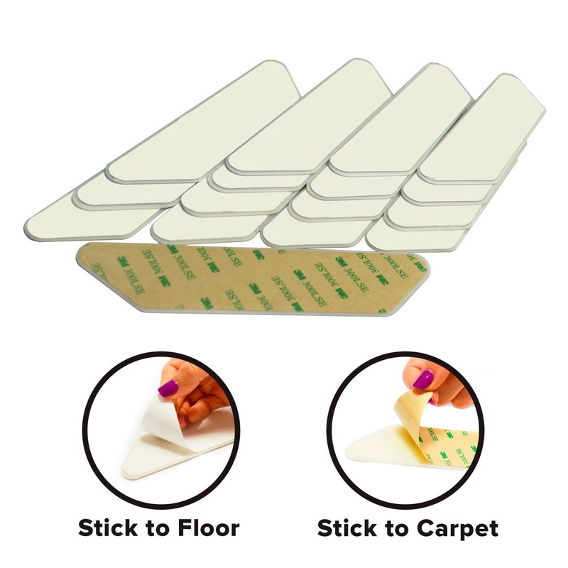 X-Protector 16 PCS Rug Grippers - Anti-Curling Rug Gripper -