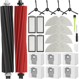RUKHOOL RUKHOOL Zubeh?r f1r Roborock Q5 Max+ / Q8 Max+ / Q5 Pro+ / Q5 Pro Plus / Q8 Max Plus Ersatzteile Zubeh?rset f1r Q5 DuoRoller+ 6 Staubbeutel 2 Hauptb1rsten 4 HEPA Filter 4 Wischt1cher 4 Seitenb1rste