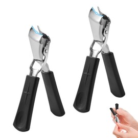 2 Stück Nagelknipser Fußnägel,Nagelknipser mit Auffangbehälter Präzise & Rostfreie,Extra Breite Backenöffnung, Spritzwassergeschützt, Ideal für Fingernägel, Fußnägel, Senioren & Haustiere
