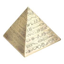 AILOOCEDI Windproof Metal Pyramid Ashtray,Metal Ashtray with Cover, Exquisite 3D Relief, Stable Base for Home Decor or Gifts (Bronze), AILOOCEDI8os7dx3zby-13
