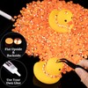 2000pcs 6mm Resin Rhinestones Bulk, Orange AB Flatback Round Jelly