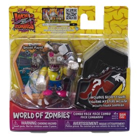 BANDAI World of Zombies Pack of Two Figures Z.K. Rockstar and Surprise Figure 44275 Multi-Coloured