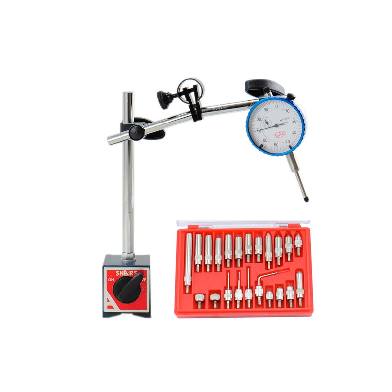 Shars 135 Lbs Magnetic Base + 1" Dial Indicator +