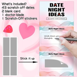 BleSky Valentines Day Gifts for Her Him, 45 Romantic Scratch Off Date Ideas Card Games Gifts, Special for Couple: Birthday Gifts for Boyfriend, Girlfriend, Him, Her, Wife, Husband or Engagement