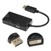 3-in-1 Adapter Displayport to HDMI/VGA/DVI Multifunction High Definition Converter Cable