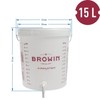 Browin Fermentation Bucket, White, 15 L