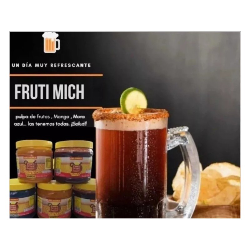Fruti Mich Escarchado Para Micheladas sabor Mora Chamoy Michelada Frutimich