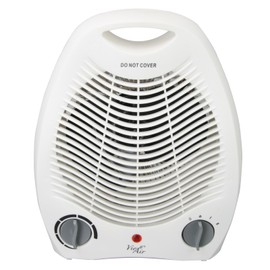 Vie Air Portable 2-Settings Fan Heater with Adjustable Thermostat, 1500W, White