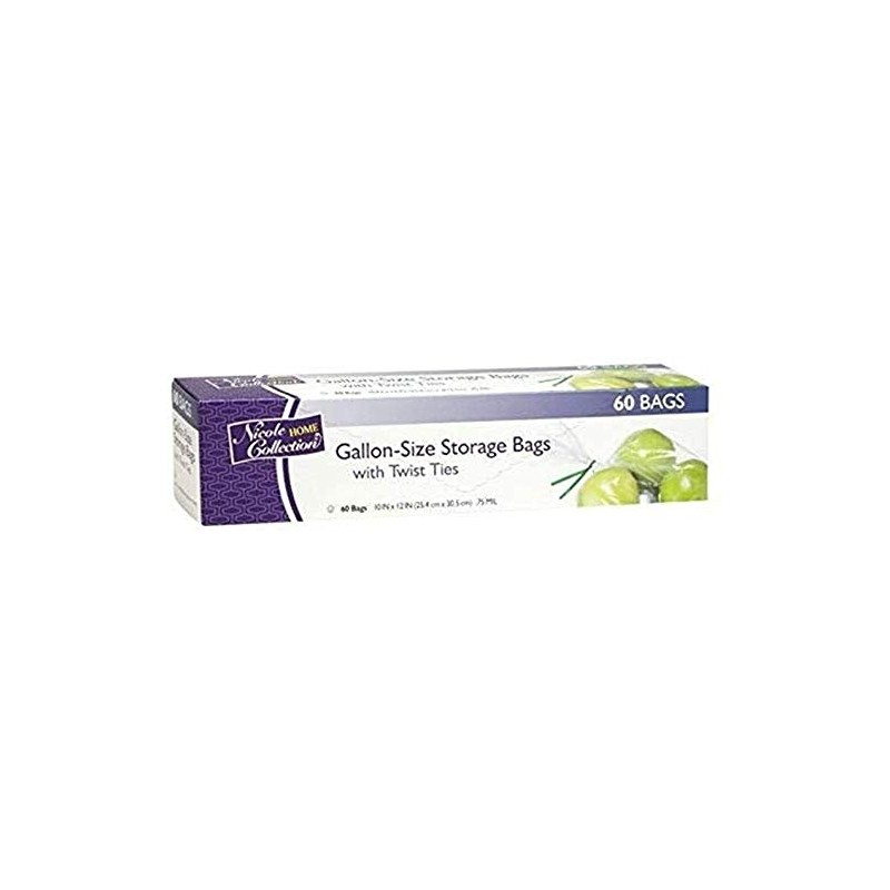 Premium Plastic Clear with Ties Gallon Bags - 10" x