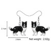 DUOWEI Acrylic Border Collie Dog Earrings Cute Pet Dog Dangle