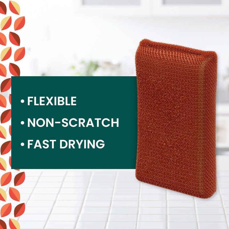 Scotch-Brite Harvest Dobie Scrubbing Pads, Non-Scratch Kitchen Sponge for Cleaning