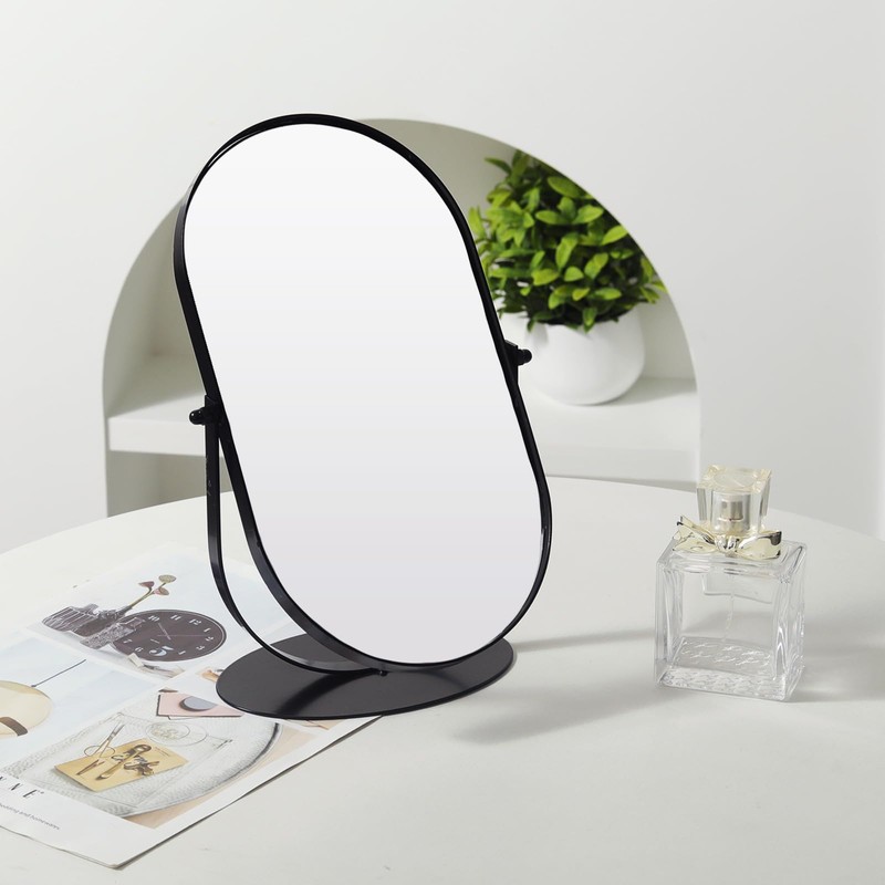 LONGSHENG - SINCE 2001 - Black Table Portable Makeup Mirror